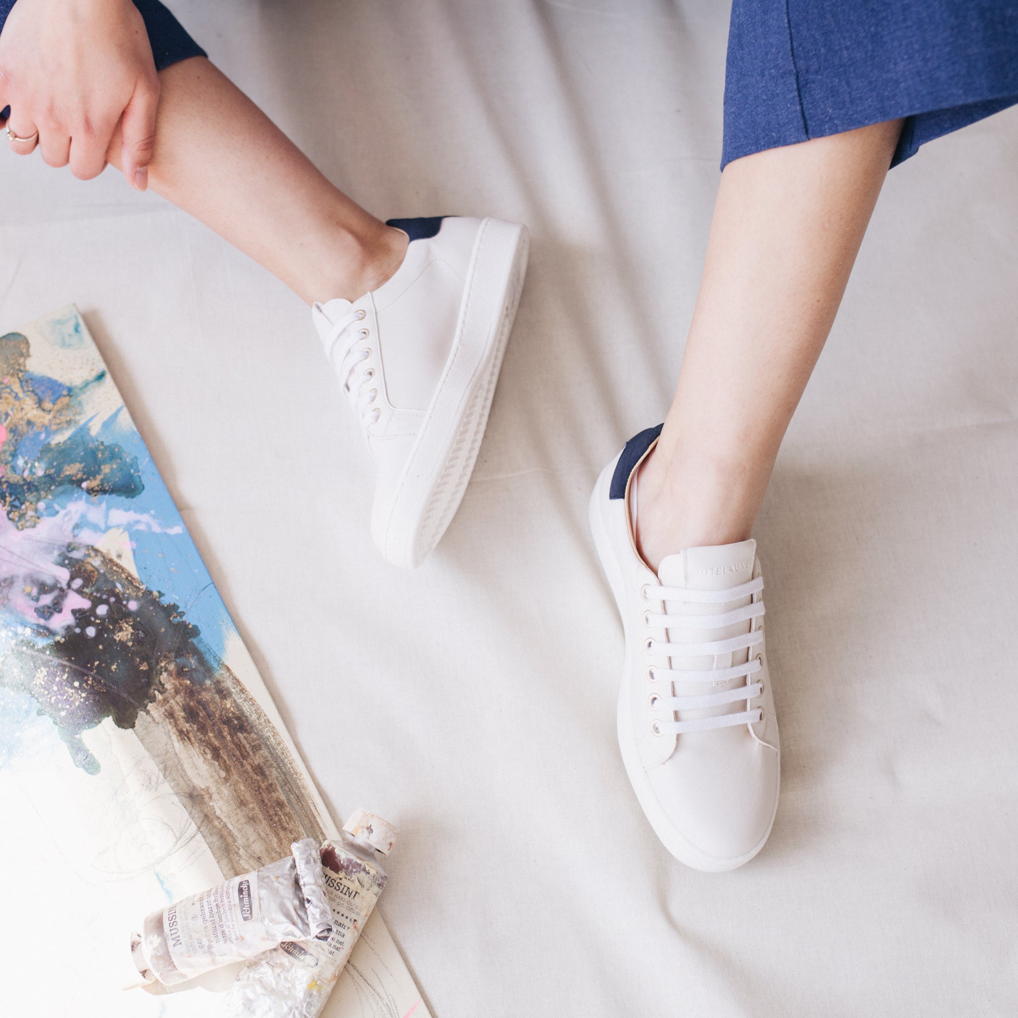 Jutelaune Vegan Tennis Sneakers 38 Blue
