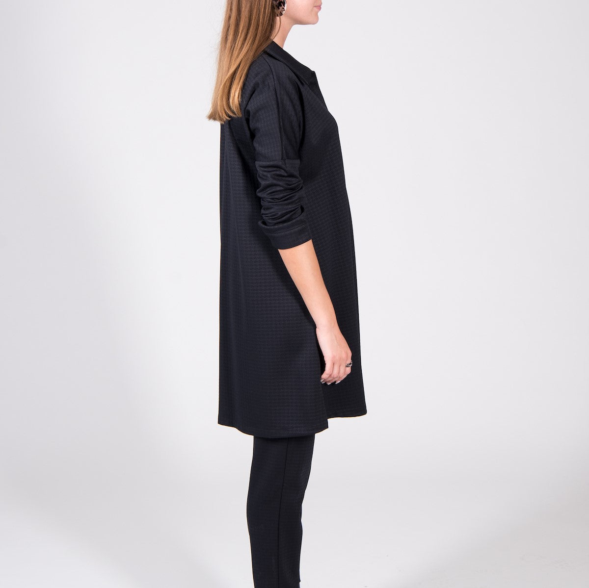 JAN N JUNE Blusenkleid Eleanor Neoprene check black (2)