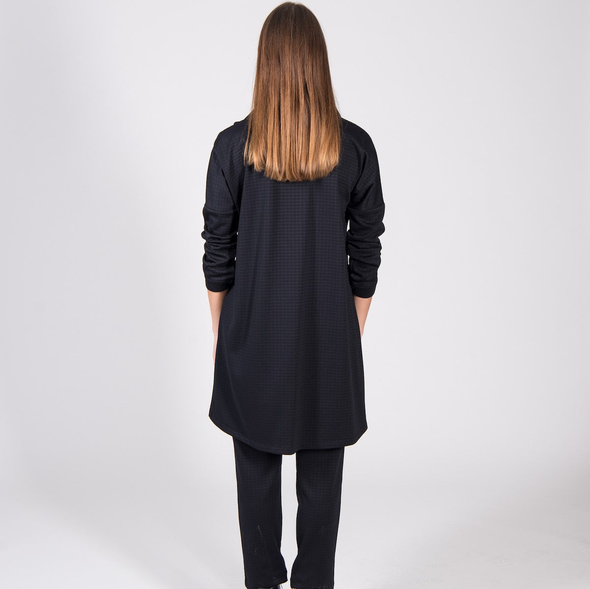 JAN N JUNE Blusenkleid Eleanor Neoprene check black (3)