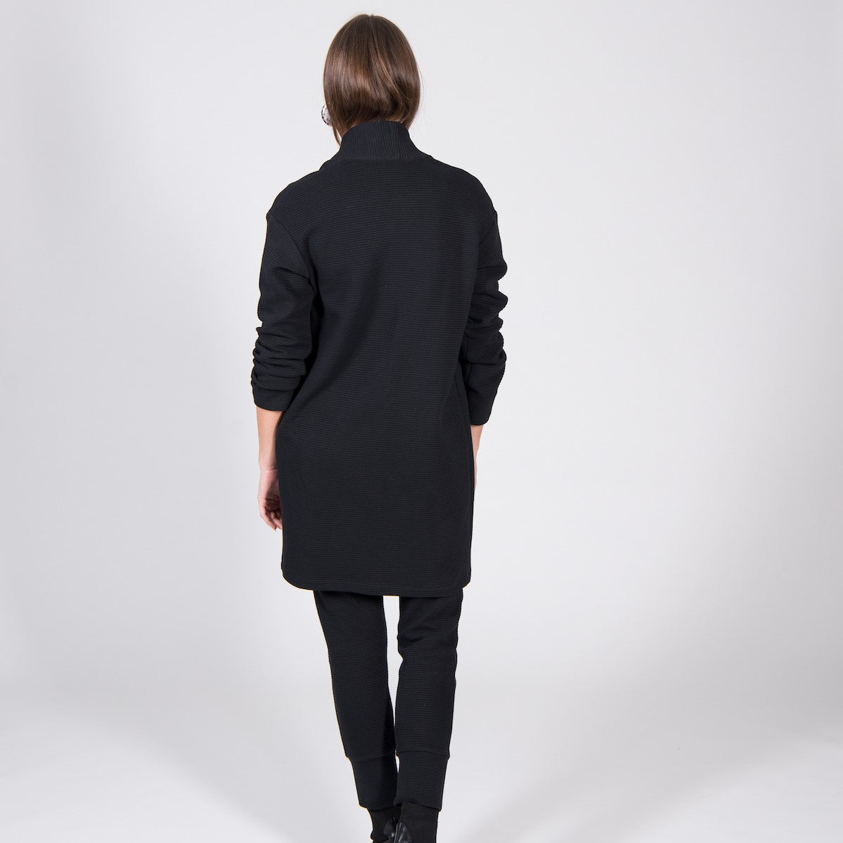 JAN N JUNE Cardigan Belleville Rib Black (3)