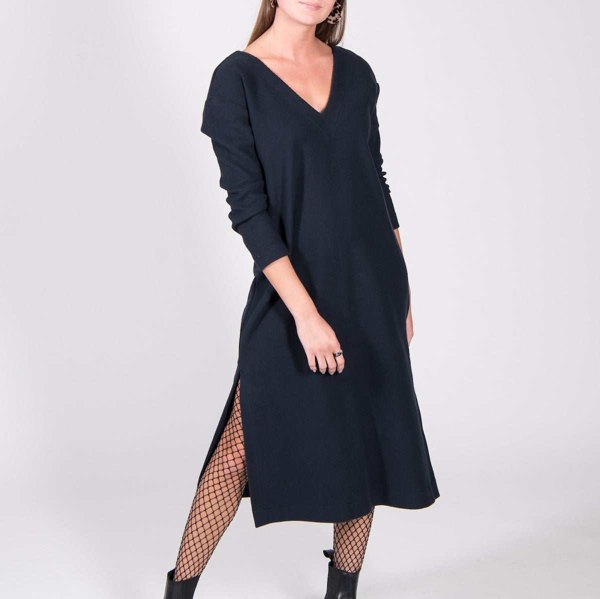 JAN N JUNE Dress Luton Corduroy Sweat midnight