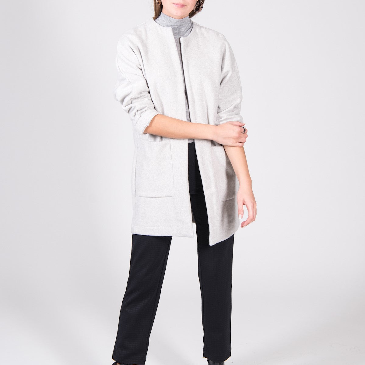 JAN N JUNE Jacke Alan Fleece light grey