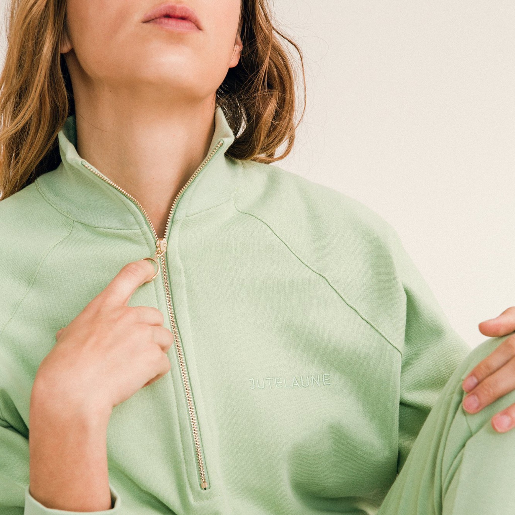 Jutelaune Zip Sweatshirt Mint
