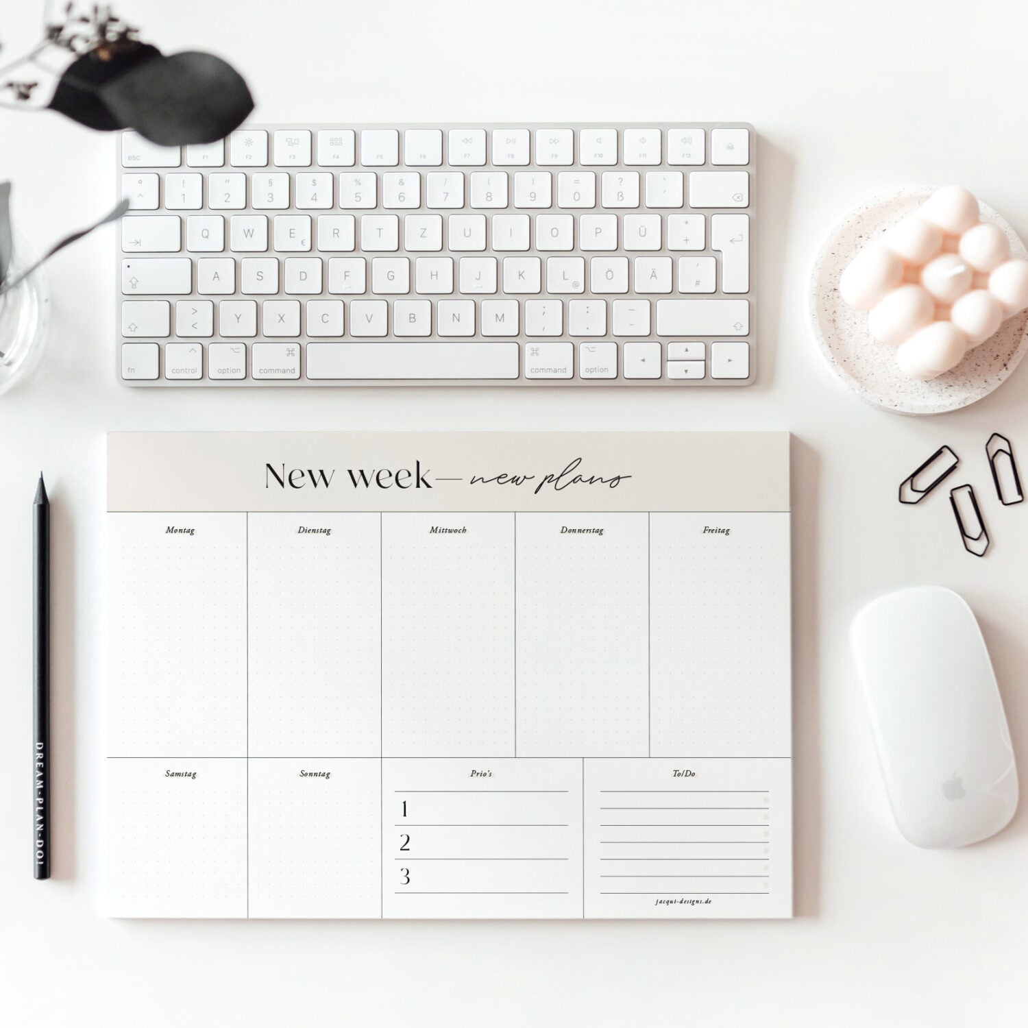 Jacqui Designs Block Wochenplan A4 Elegant Collection_1