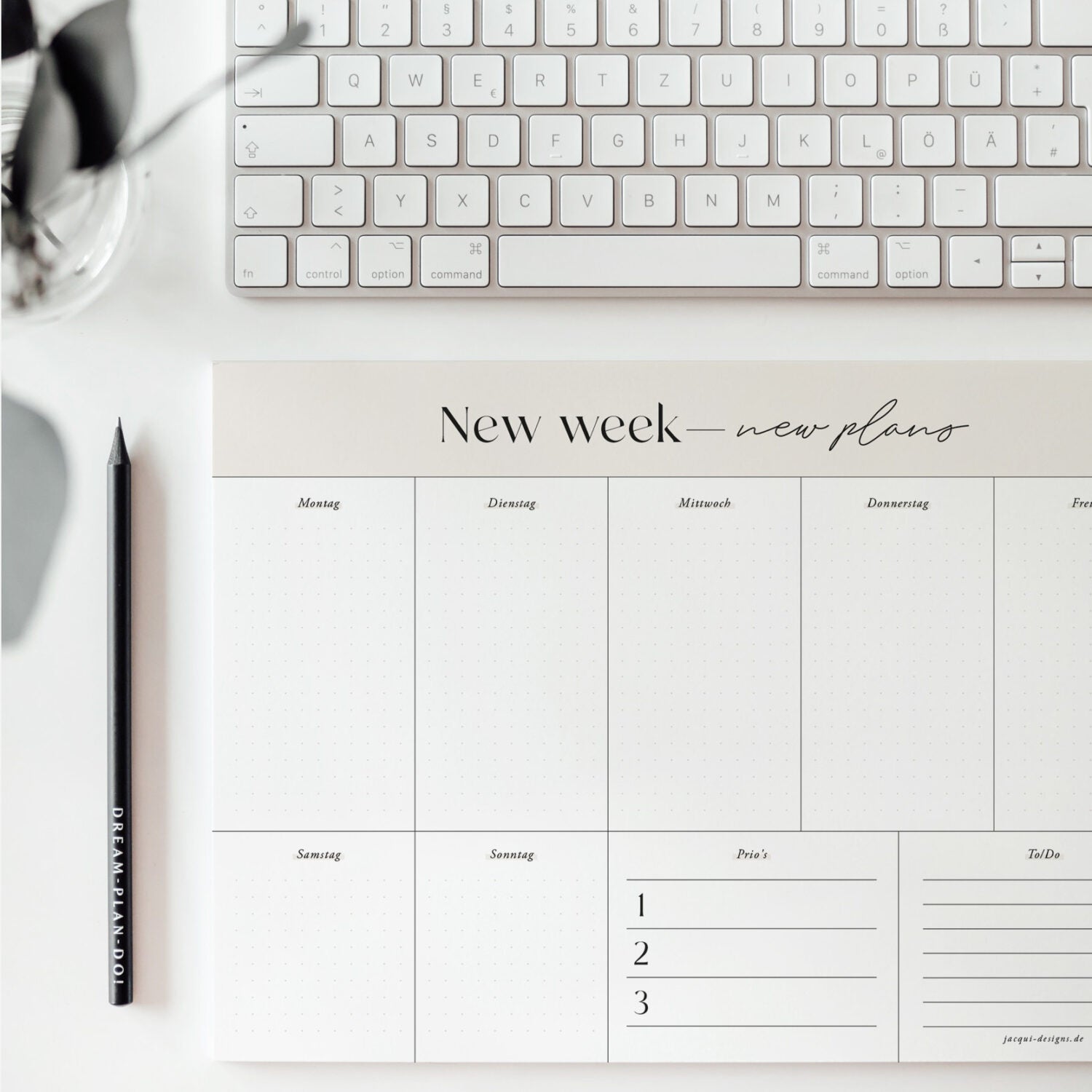 Jacqui Designs Block Wochenplan A4 Elegant Collection_2