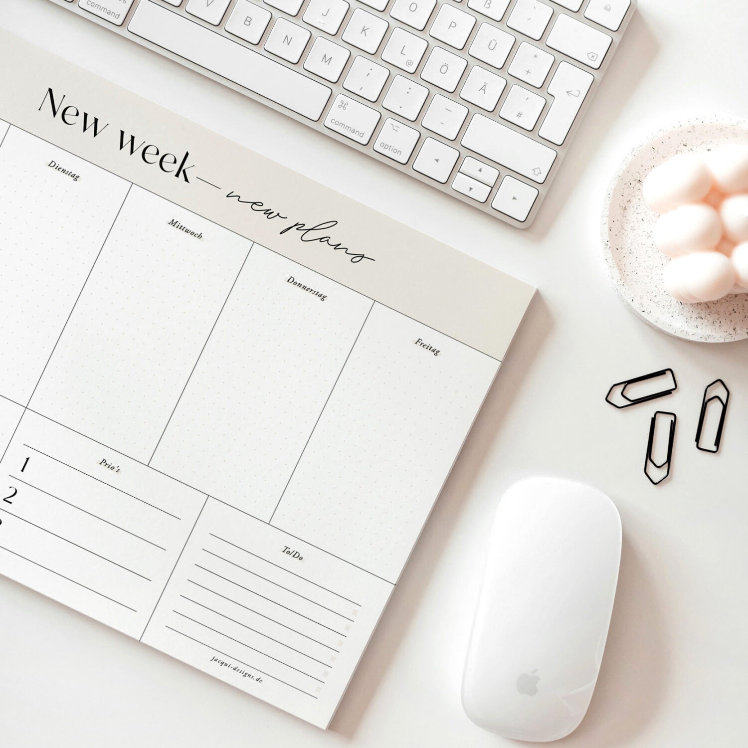 Jacqui Designs Block Wochenplan A4 Elegant Collection_3