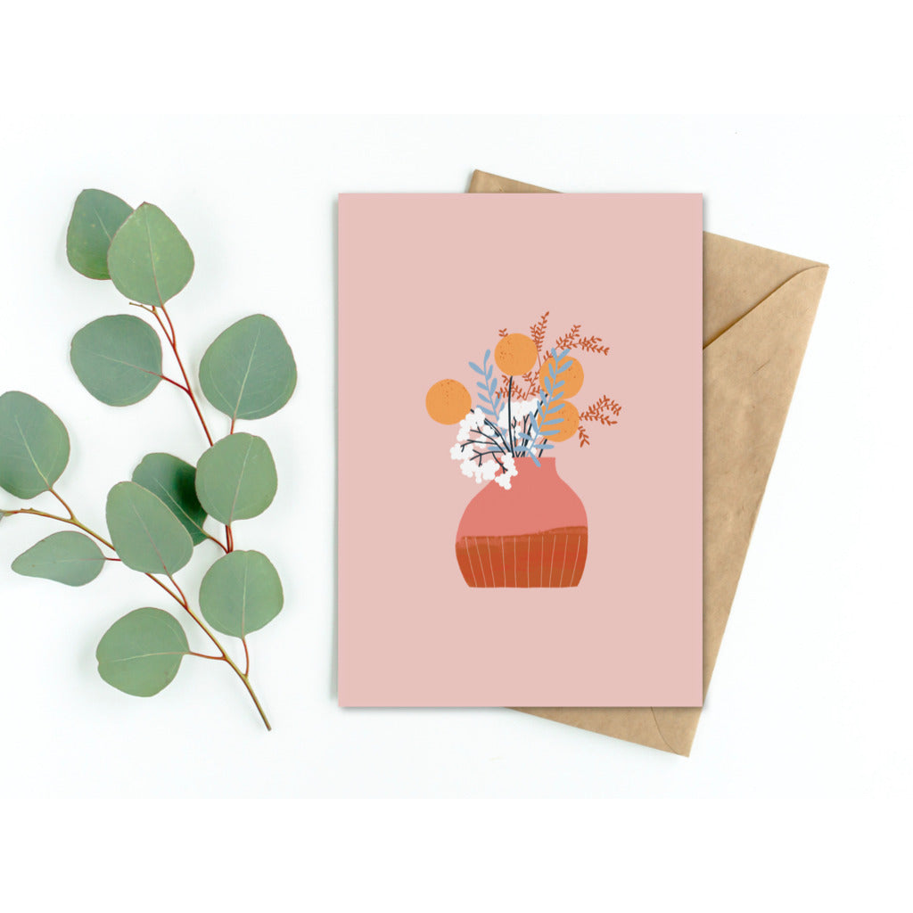 Jane Holtewert Postkarte "Blumenvase II"