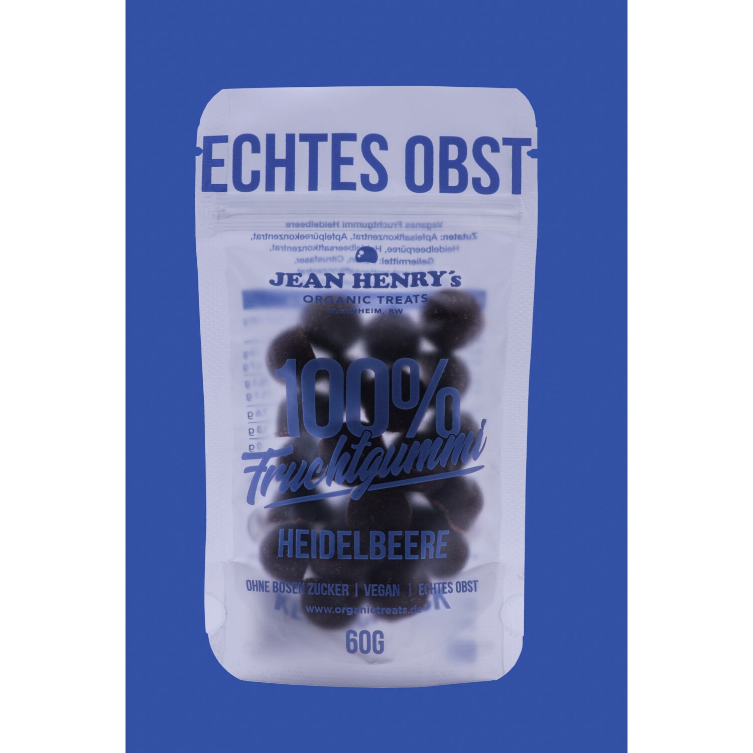 Jean Henry's Organic Treats Fruchtgummi Heidelbeere