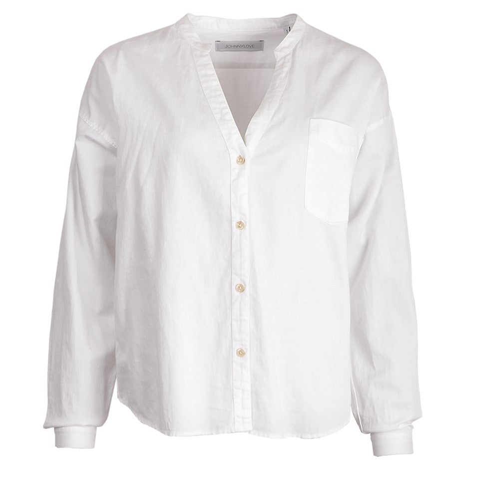 JohnnyLove Damen Bluse Aretha in White - 1