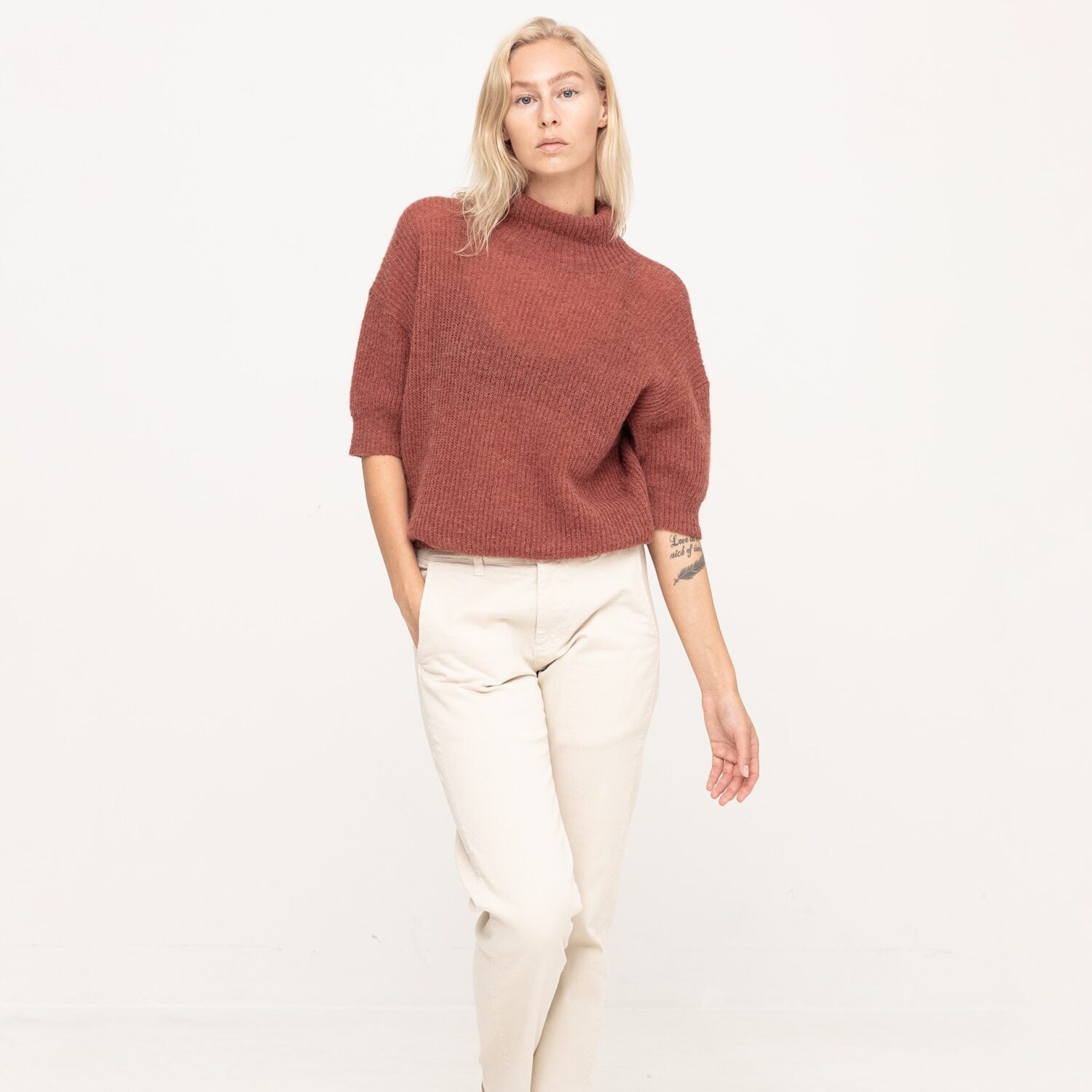 JohnnyLove Damen Turtle neck sweater Ira in Dark Pink - 1
