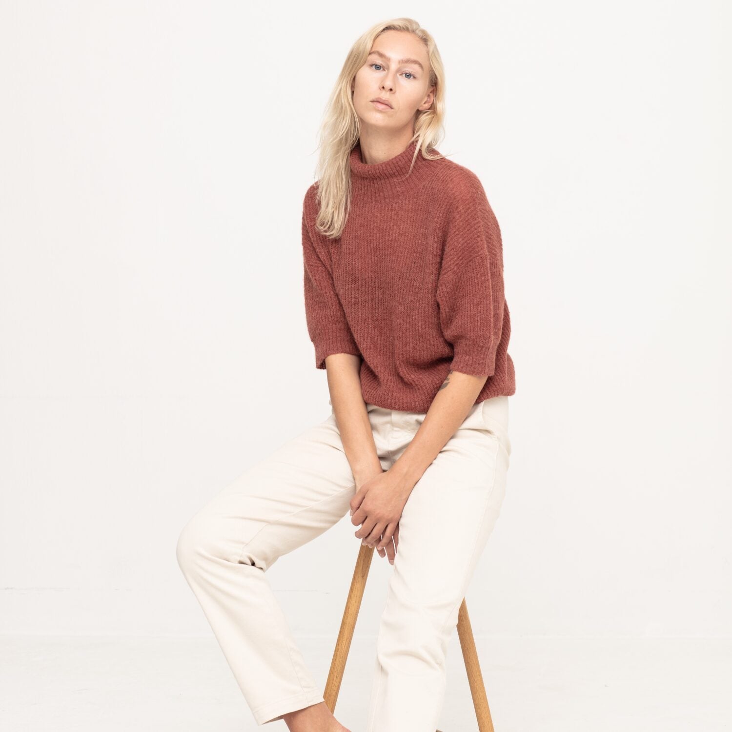 JohnnyLove Damen Turtle neck sweater Ira in Dark Pink - 2