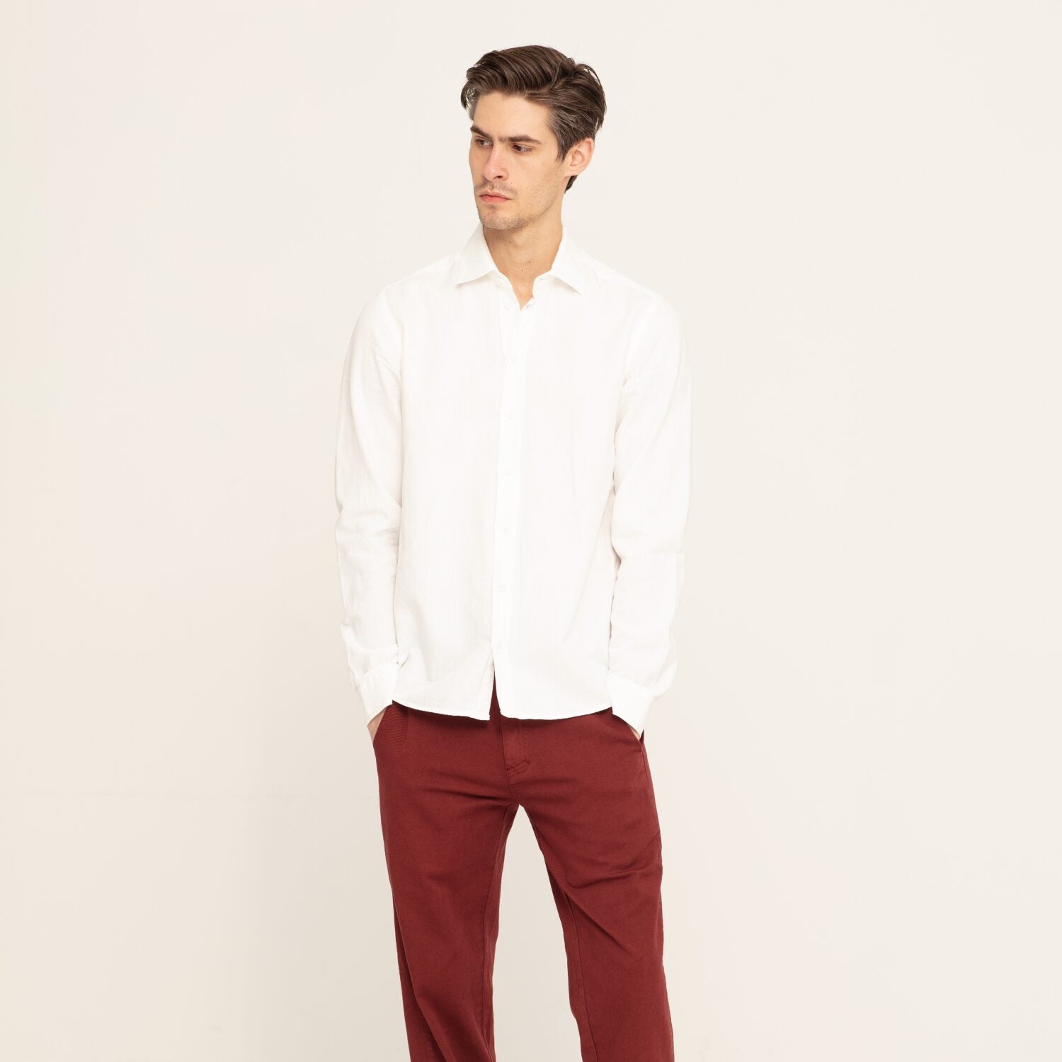 JohnnyLove Herren Hemd Eugene in White - 1