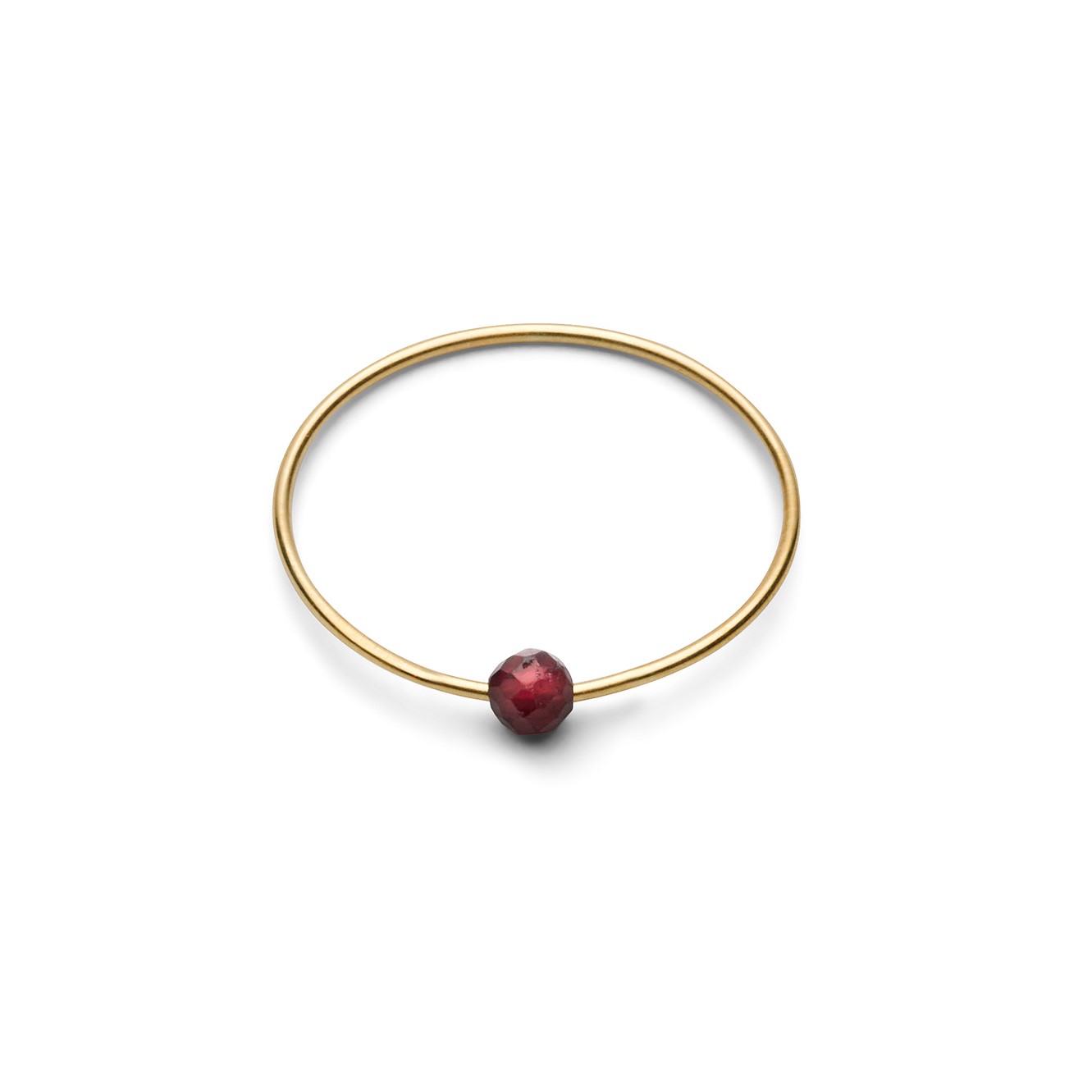 Jukserei Ring "Birthstone" Januar Granat Gold