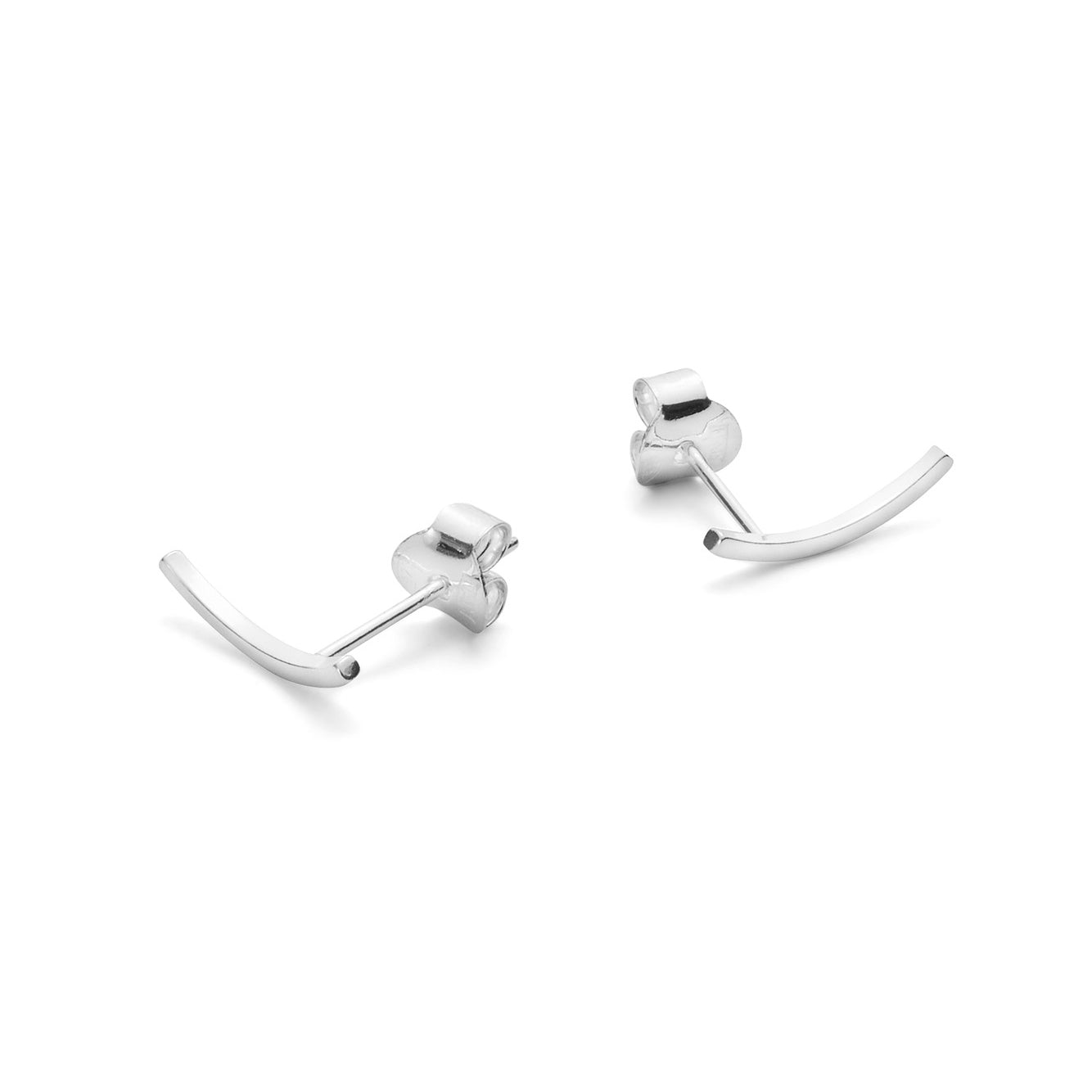 Jukserei Ohrstecker "CURVED" Silber