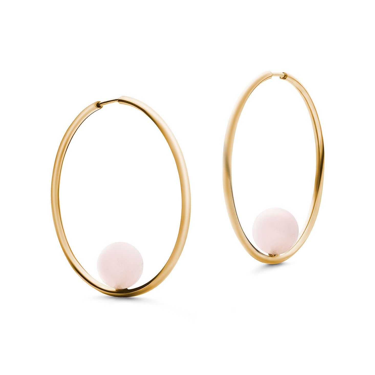 Jukserei Ohrringe "Alba Stone Hoops" gold Gold Rose