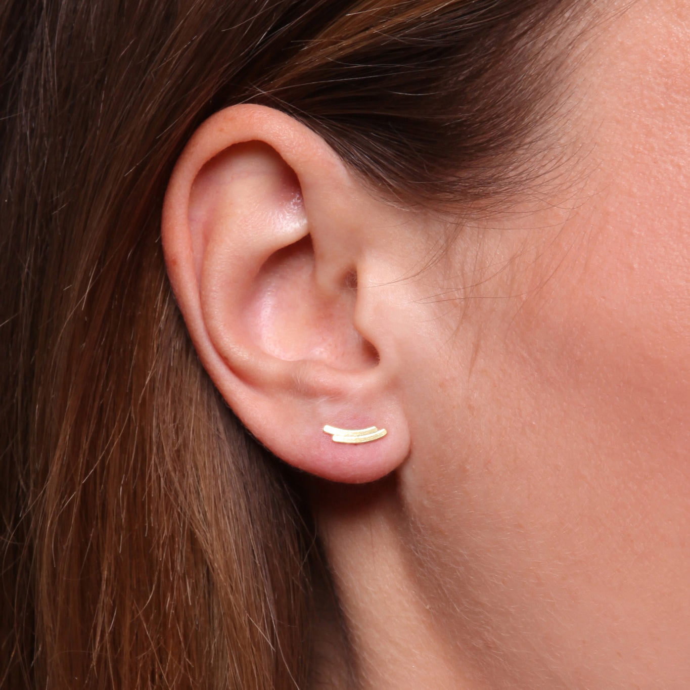 Jukserei Weave gold Ear Stud (2)