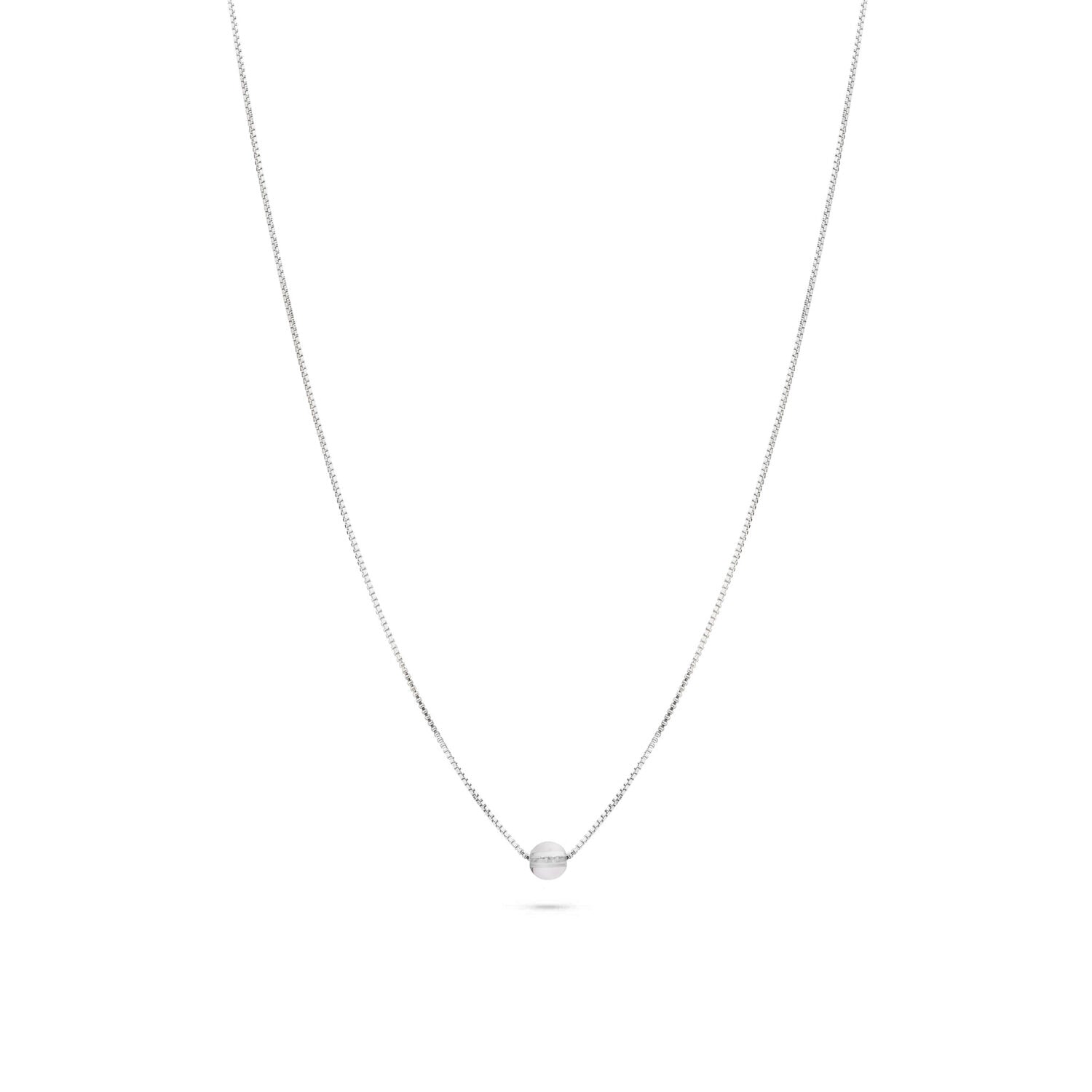 Jukserei silberne Halskette "Birthstone"- Monate April Bergkristall Silber