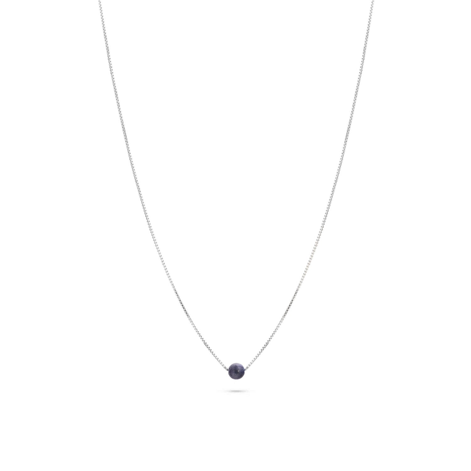 Jukserei silberne Halskette "Birthstone"- Monate September Saphir Silber
