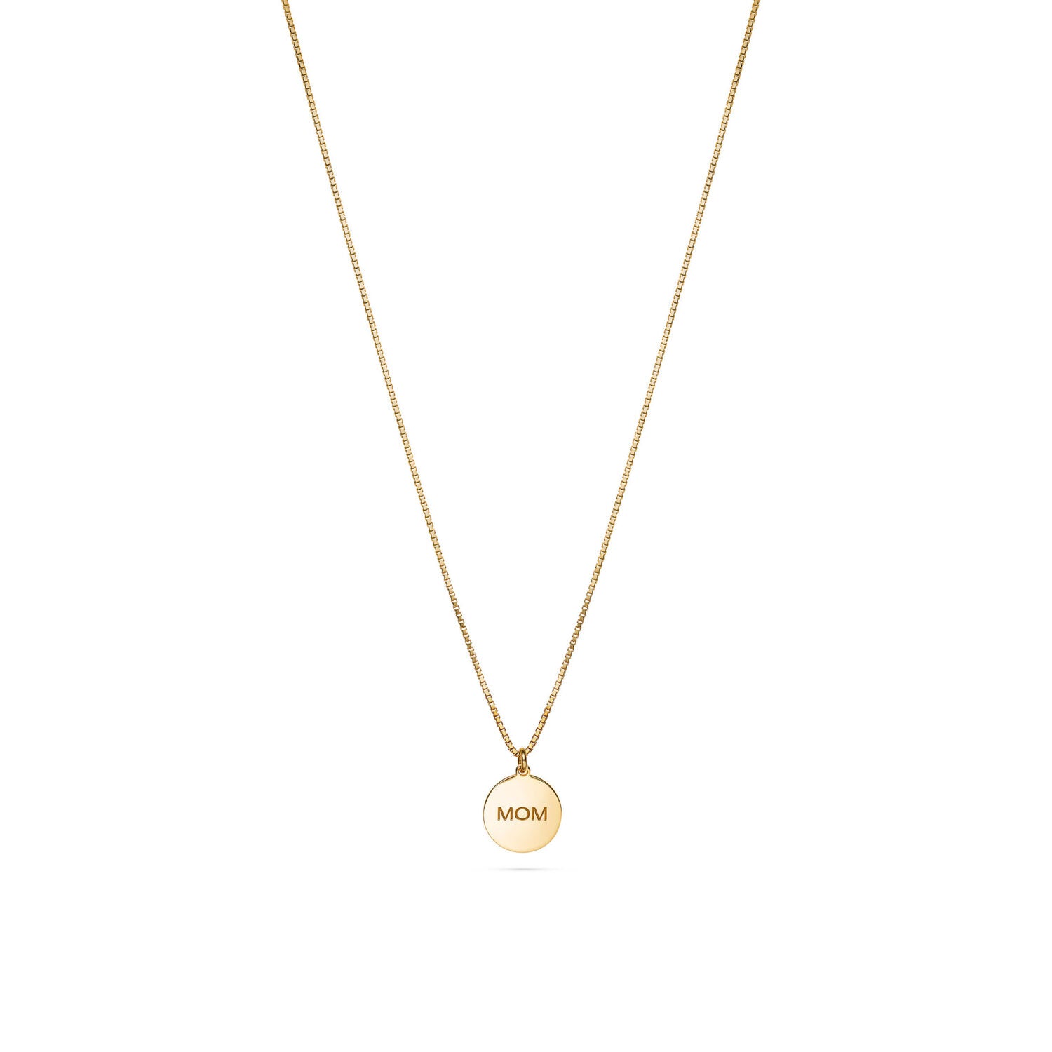 Jukserei runde Halskette "Mom" Gold