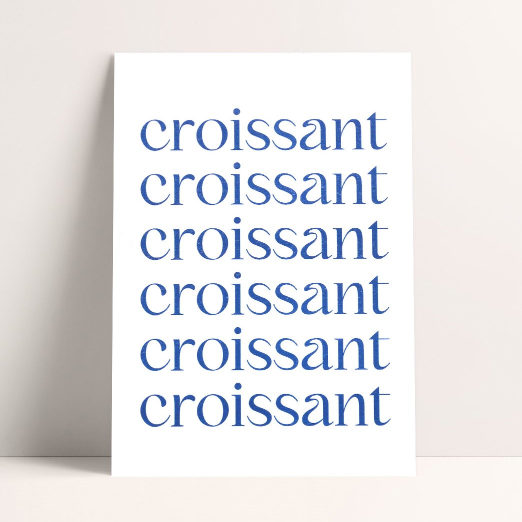 Jukserei Postkarte Croissant Blue DIN A6