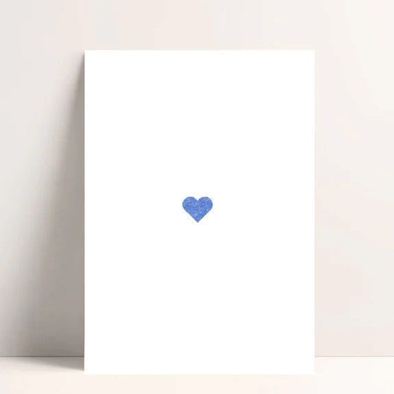Jukserei Postkarte Heart - Blue DIN A6