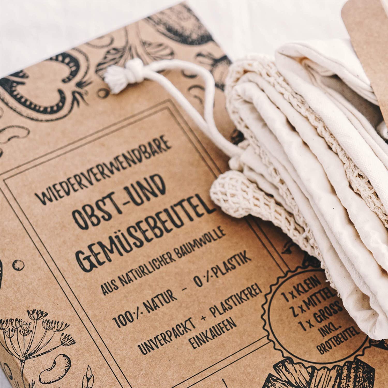 Jungle Nomad 5er Set Obst- & Gemüsebeutel (3)