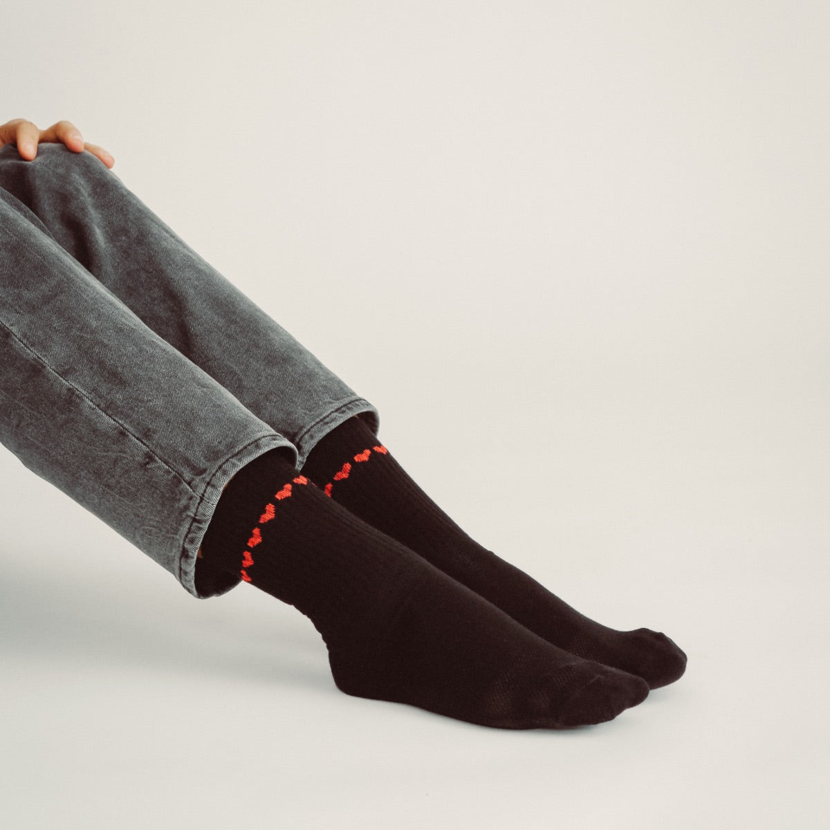 Jutelaune Socken "Chain of Love" Black
