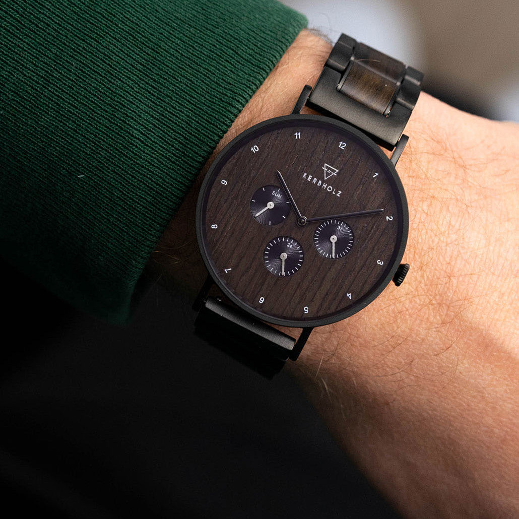 KERBHOLZ Armbanduhr Caspar Heritage Black Steel_4