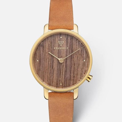 KERBHOLZ Armbanduhr EMMA - Walnut-Mustard_1