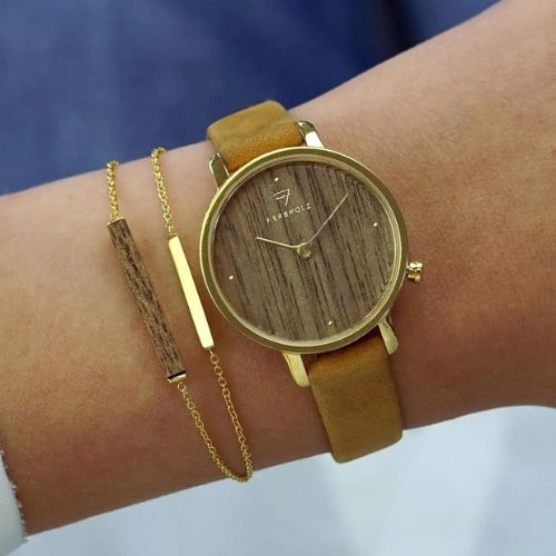 KERBHOLZ Armbanduhr EMMA - Walnut-Mustard_4