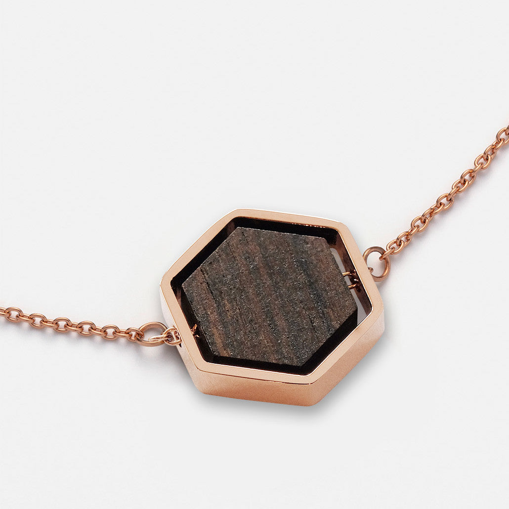 KERBHOLZ Halskette "Hexa Necklace" Rosegold