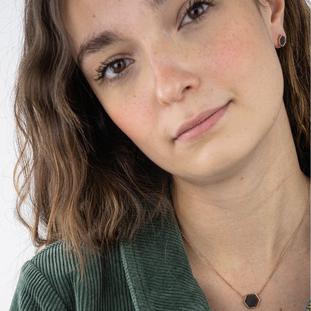KERBHOLZ Halskette "Hexa Necklace" Rosegold