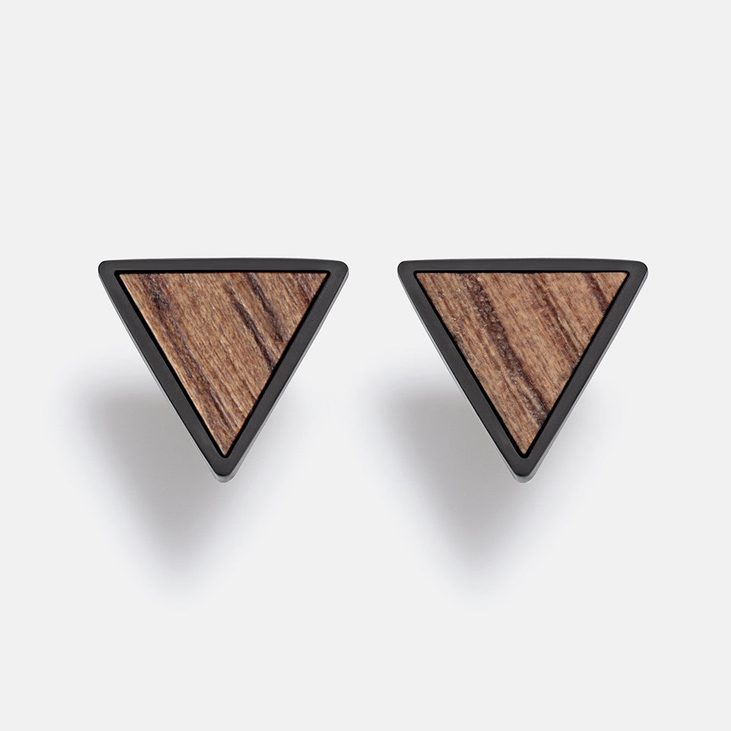KERBHOLZ Ohrstecker "TRIANGLE EARRING" Schwarz matt