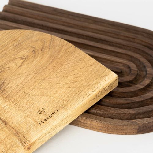 KERBHOLZ Schneidebrett-Set "RIFFELIKK" - Walnut - Oak