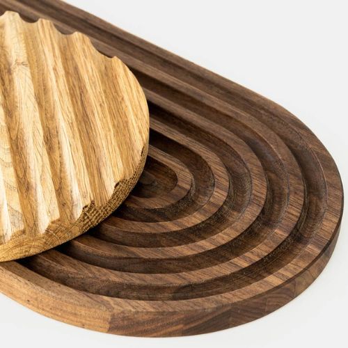 KERBHOLZ Schneidebrett-Set "RIFFELIKK" - Walnut - Oak