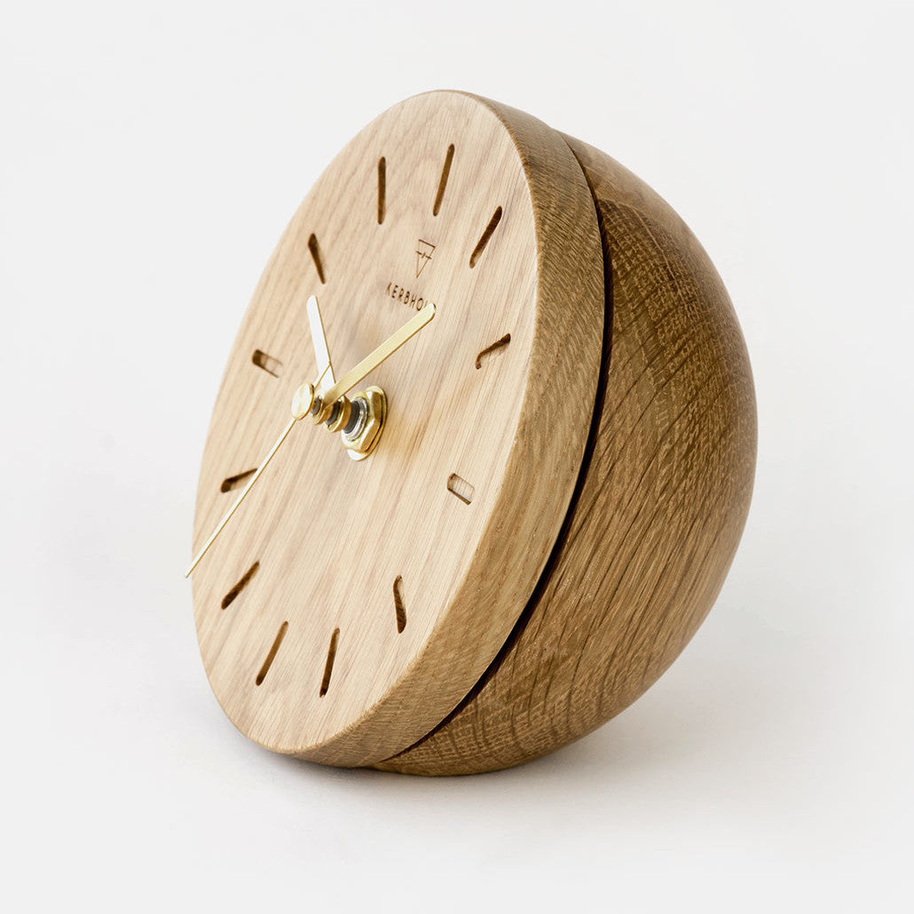 KERBHOLZ Tischuhr "Ball Clokk" Oak