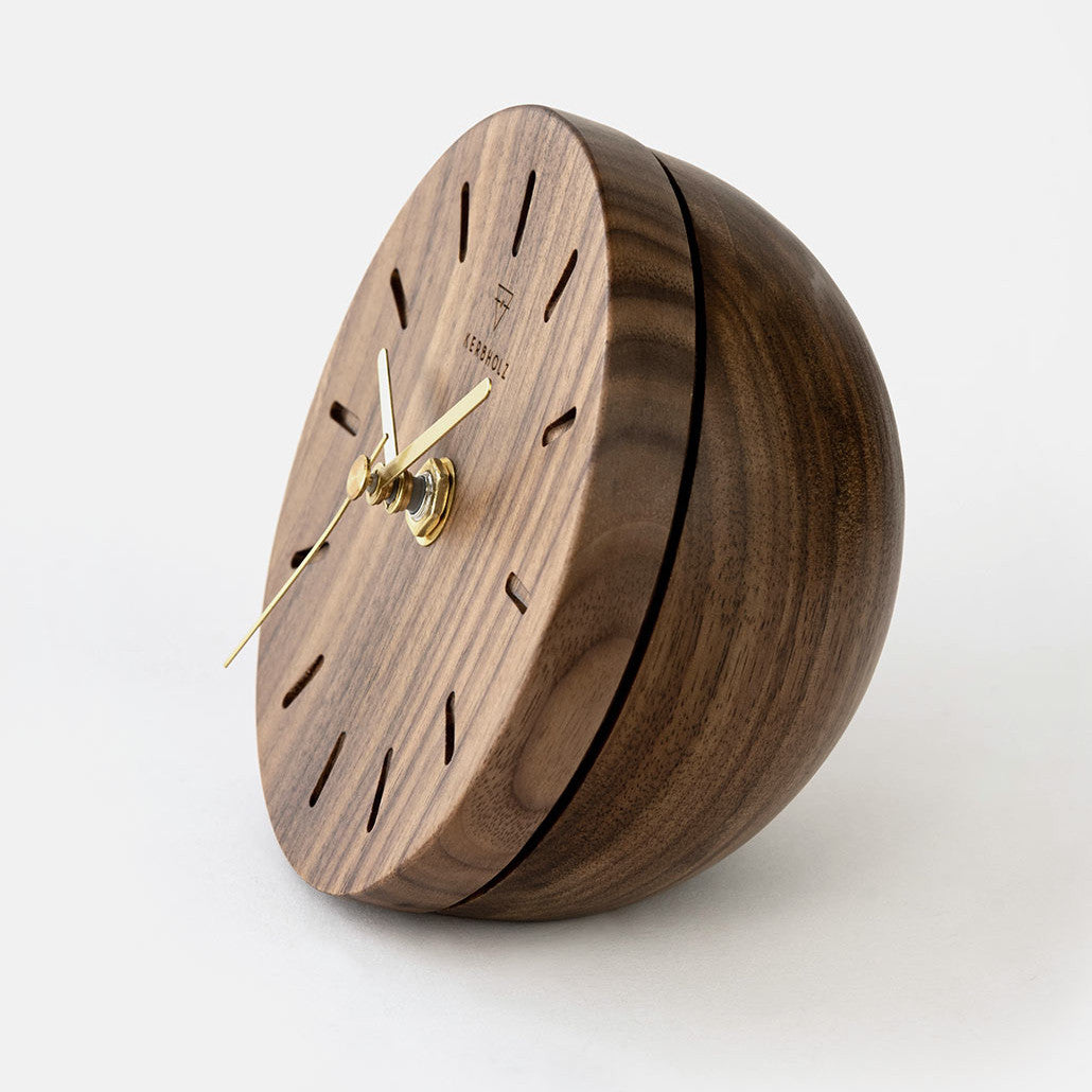 KERBHOLZ Tischuhr "Ball Clokk" Walnut