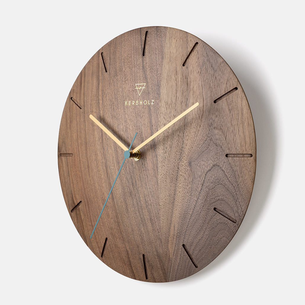 KERBHOLZ Wanduhr "UFO CLOKK" Walnut