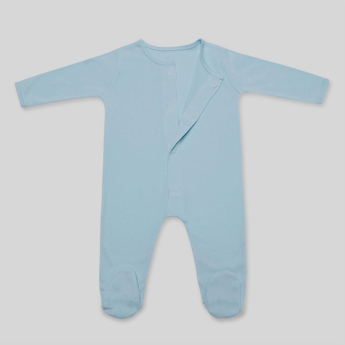 KIDential Strampler mit Fuß Tomorrow’s Sky Hellblau