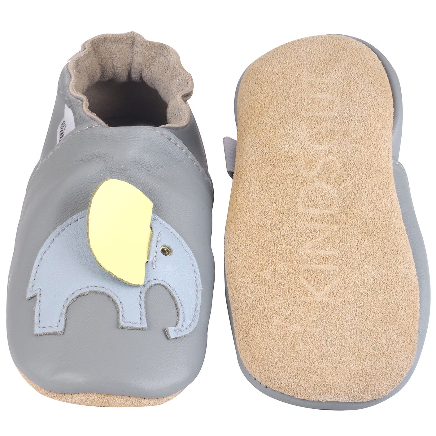 KINDSGUT Krabbelschuhe Elefant (Größe: 18 19)