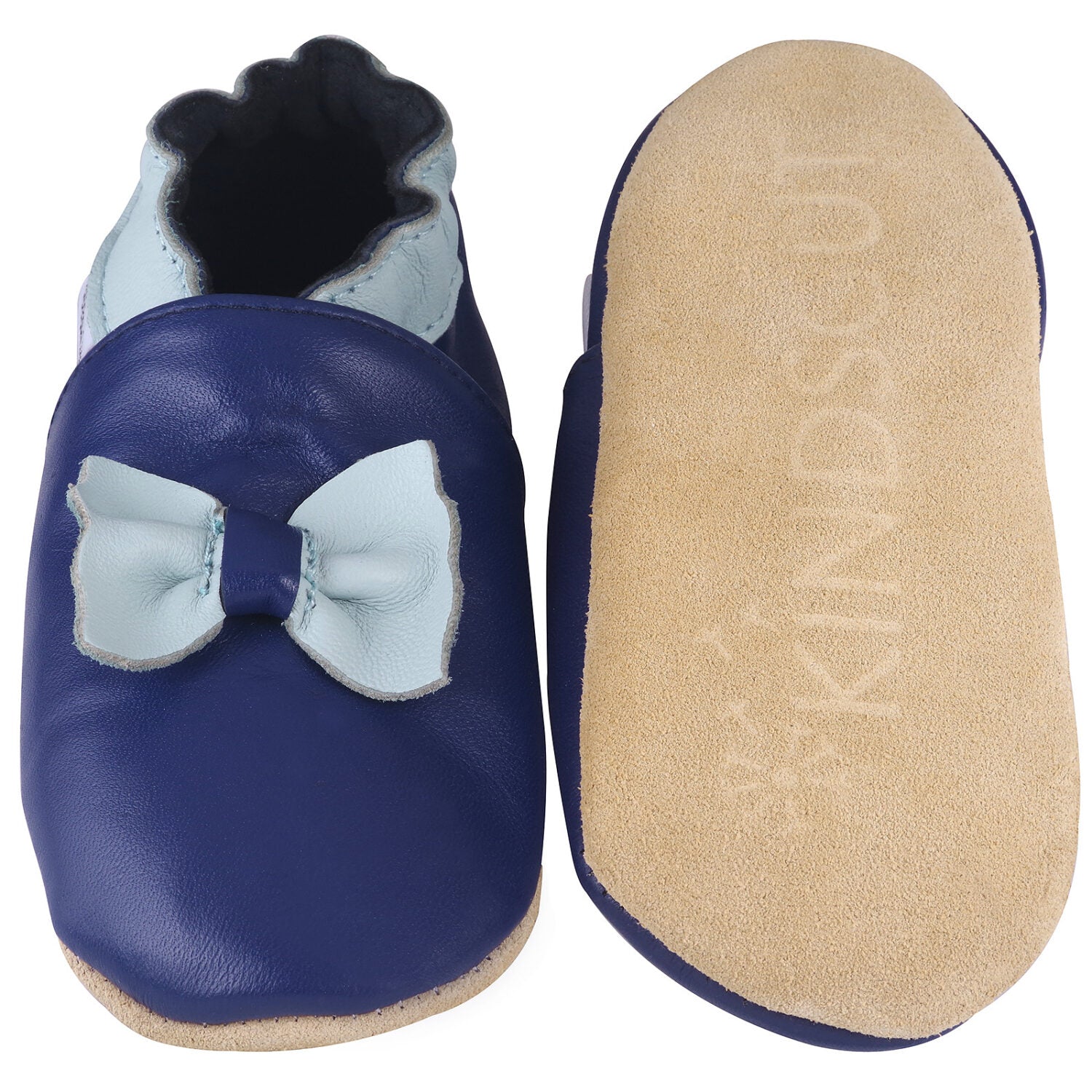 KINDSGUT Krabbelschuhe Schleifen (Größe: 20 21)