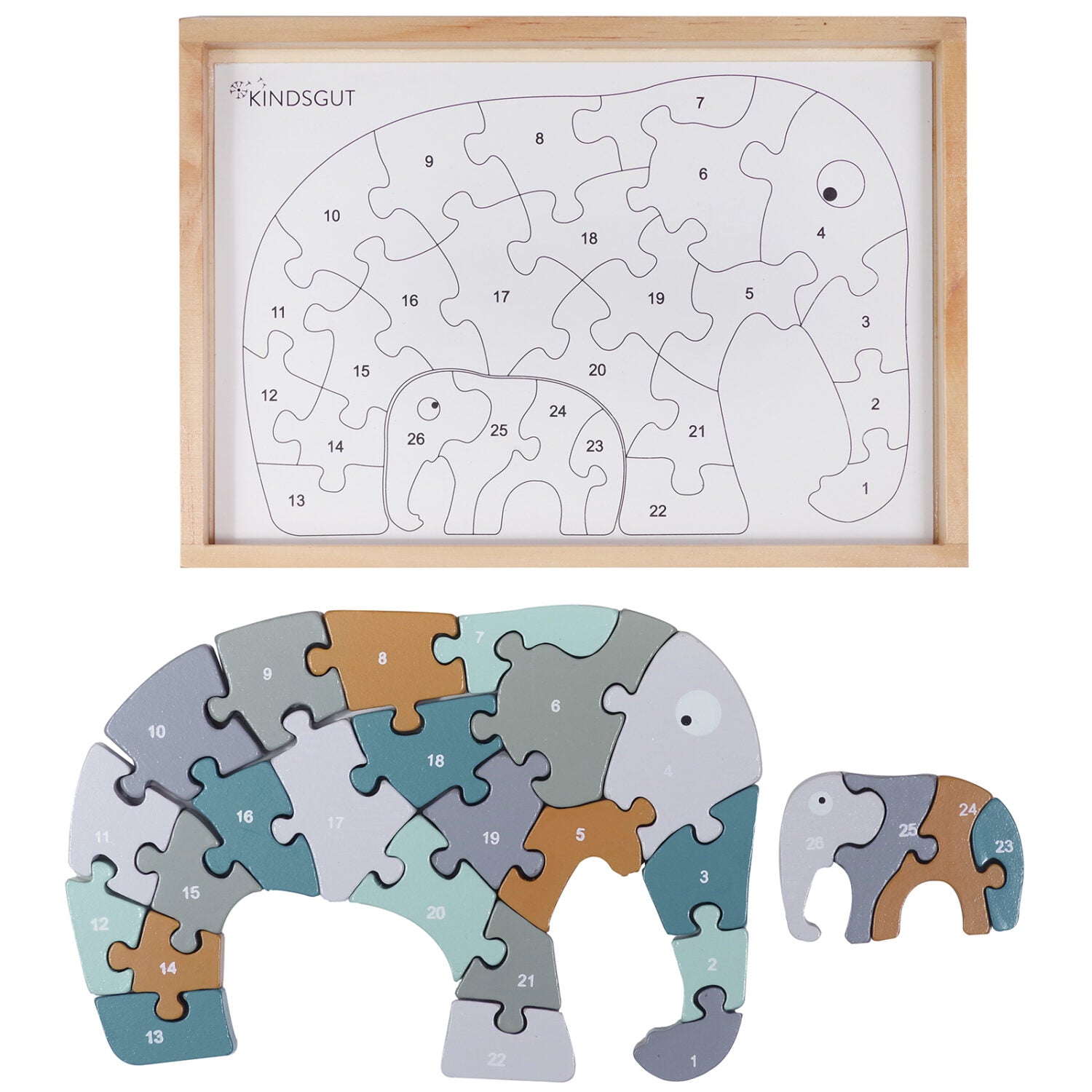 Kindsgut Buchstaben-Puzzle Elefant (2)
