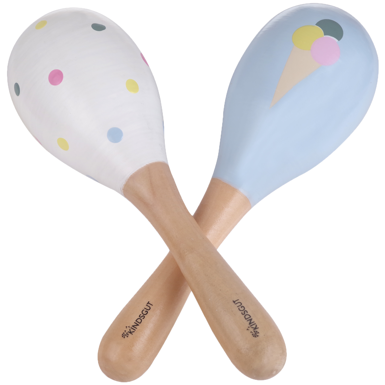 Kindsgut Rasseln Eis und Punkte