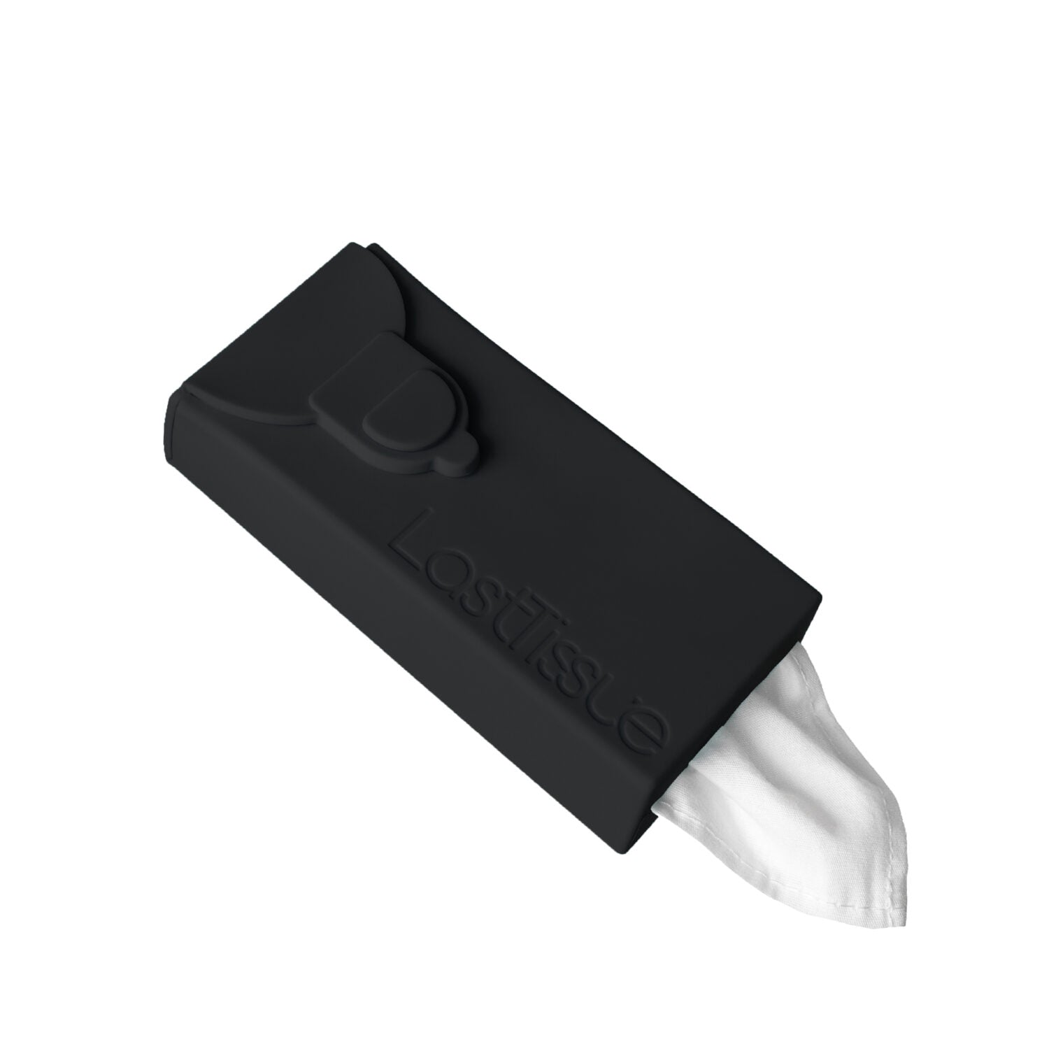 LastObject Stofftaschentücher + Box aus Silikon "LastTissue" Black