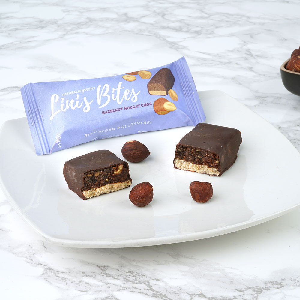 Lini's Bites Bio-Riegel Hazelnut Nougat Choc (2)