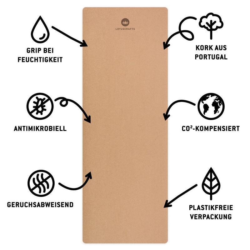 Lotuscrafts Yogamatte "CORK LOTUS" - Dritte Wahl