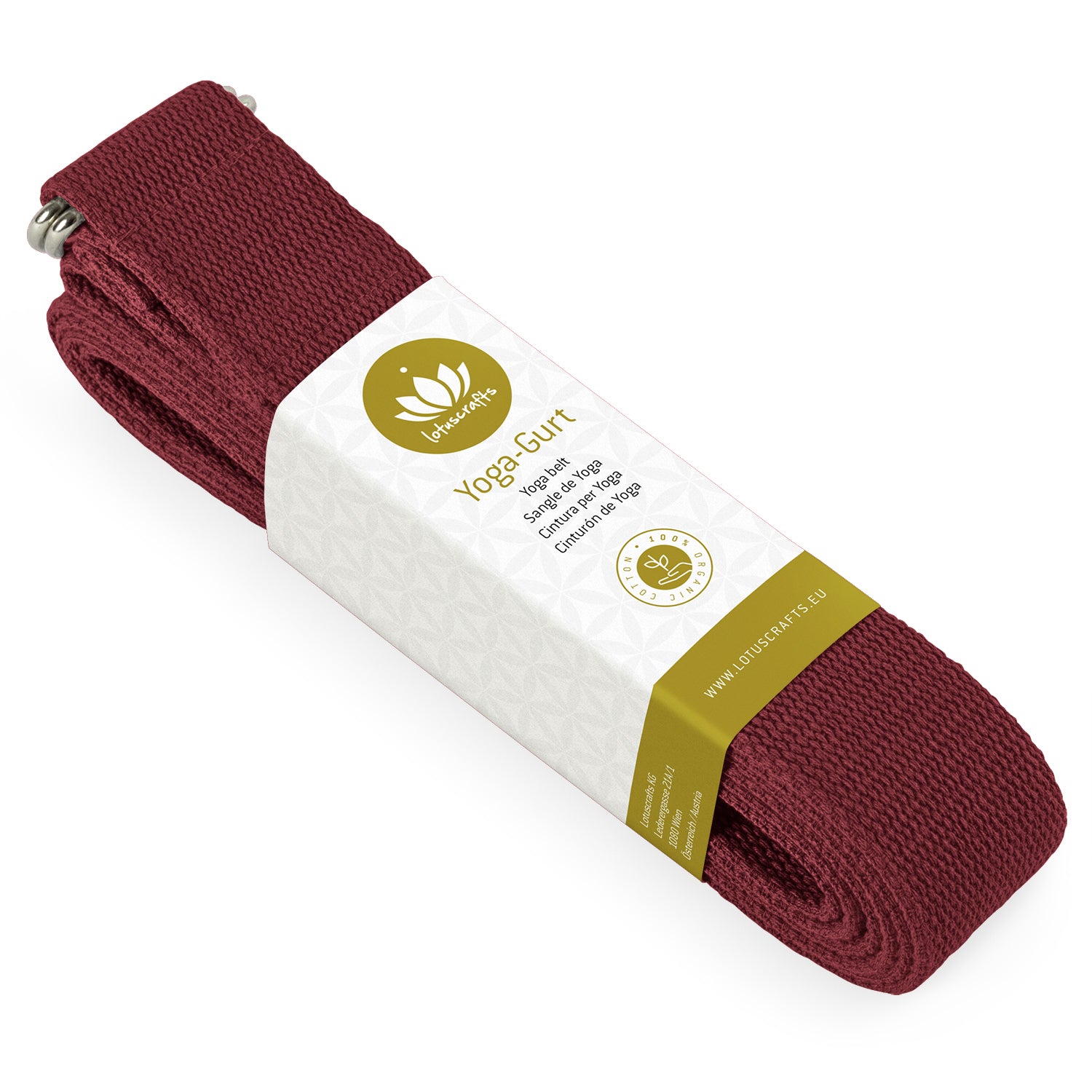 Lotuscrafts Yoga-Gurt Bordeaux