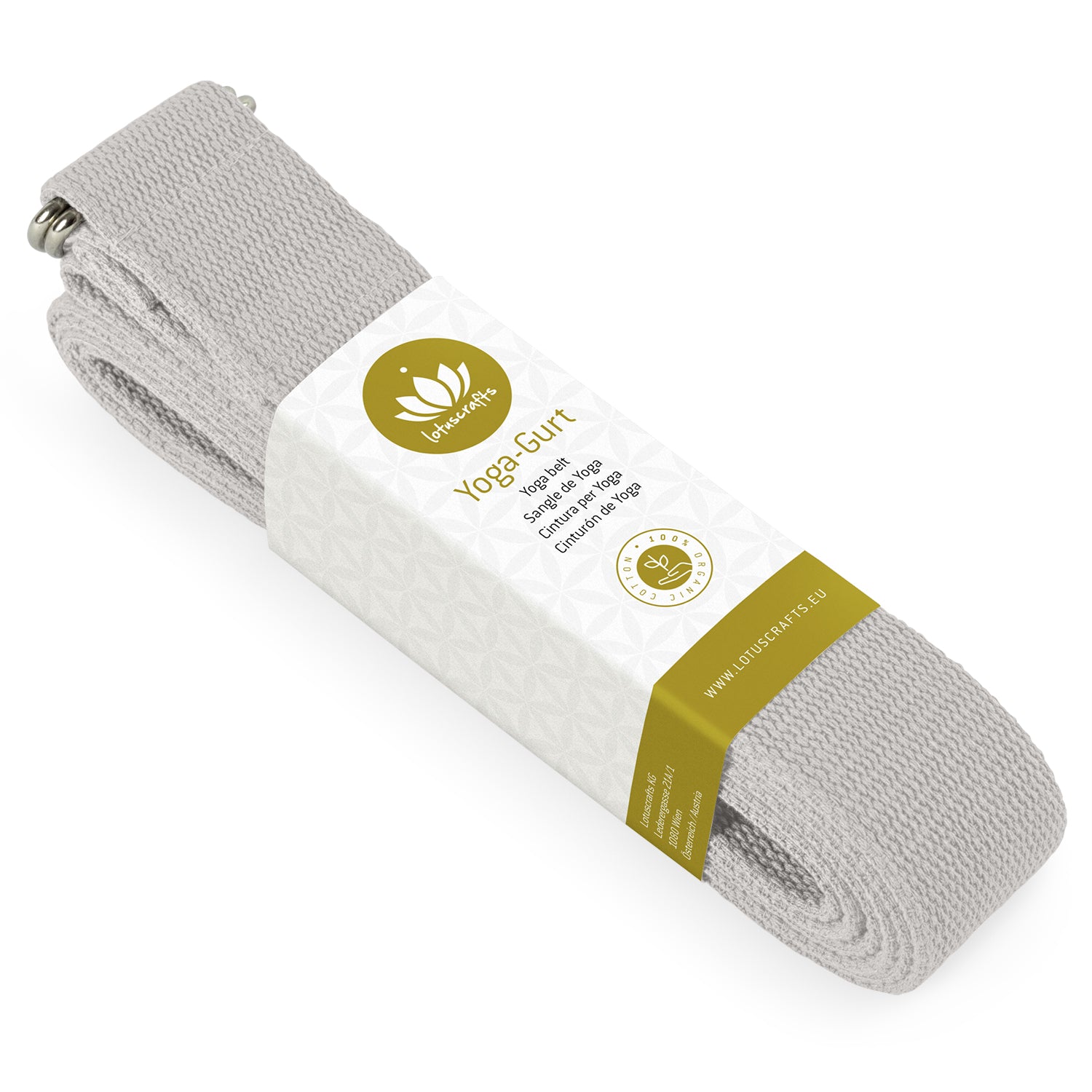 Lotuscrafts Yoga-Gurt Zementgrau