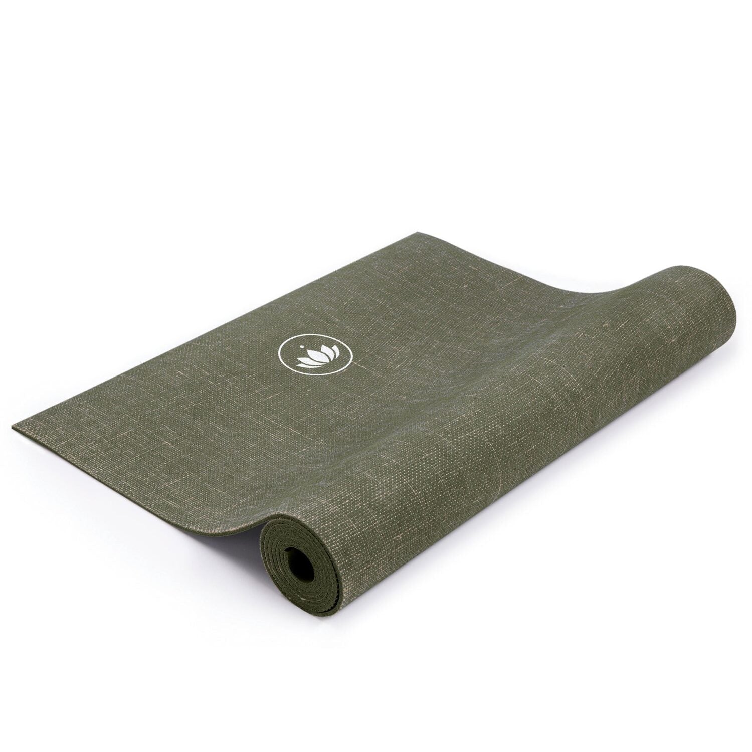 Lotuscrafts Yogamatte "OEKO Jute" - Oil Green