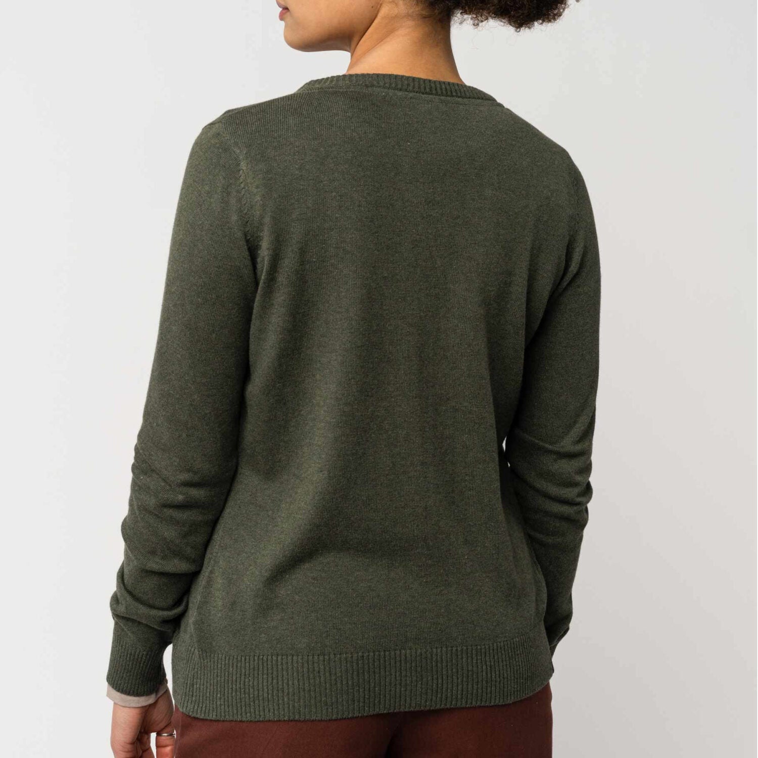 MELA Damen Cardigan "BASIC" - grün-melange